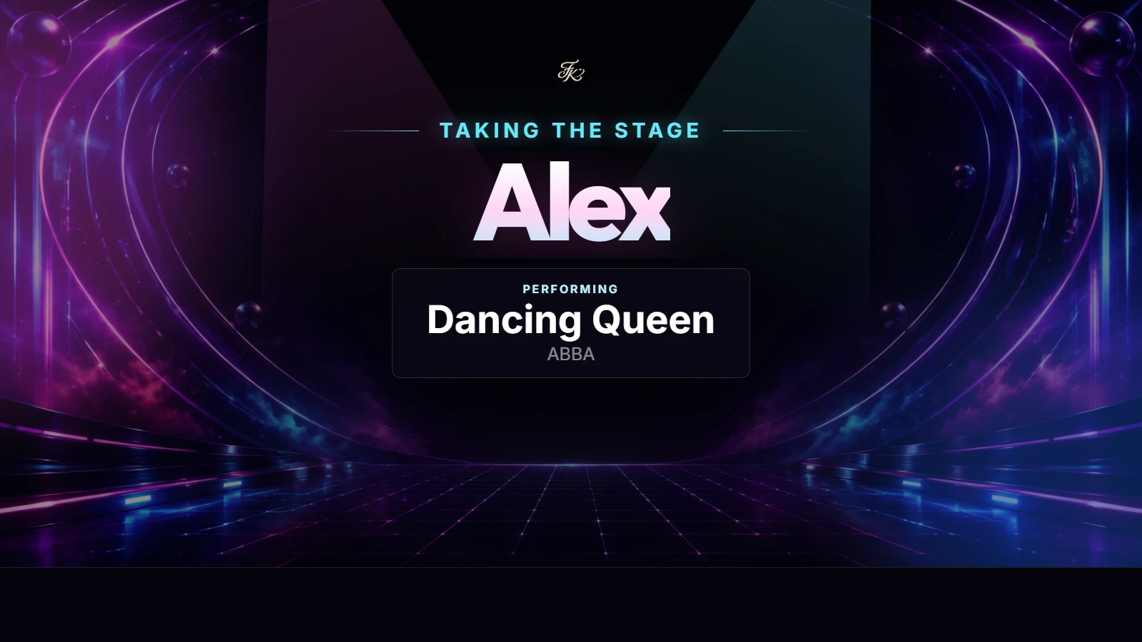 Actual Classic Stage announcing Alex and their song