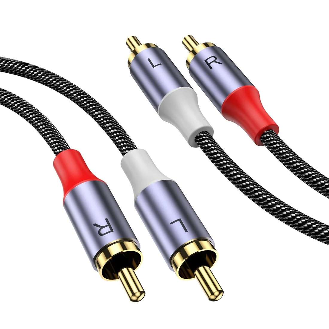 MOSWAG 3-metre stereo RCA male-to-male audio cable